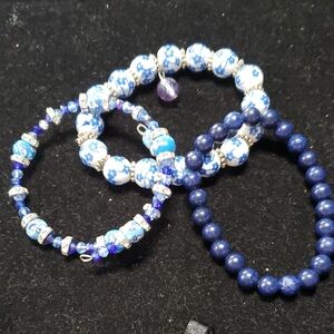 Blue Beaded Women’s Bracelet Set - Brand: